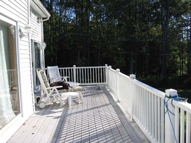 View of the deck looking east